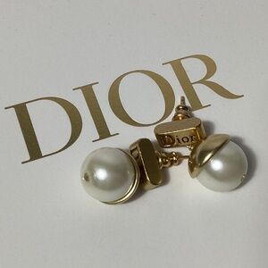 Dior Gold and Pearl Earrings